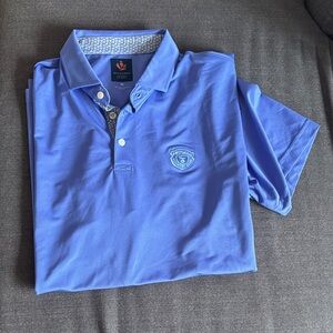 Donald Ross men’s xl Medinah country club golf polo periwinkle teal